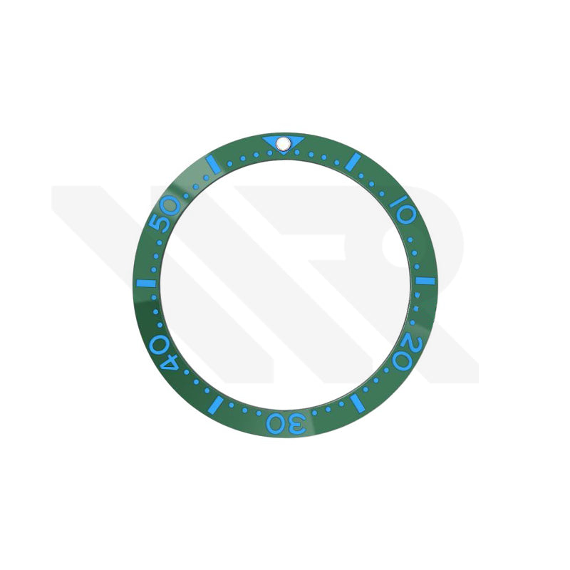 Seiko Style Diver Ceramic Flat Bezel Insert for SKX / SRPD - Green-Blue