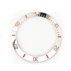 Sub Style Ceramic Sloped Bezel Insert for SKX/SRPD - Silver/Orange