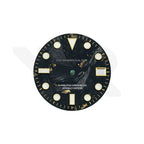 Gold Foil Carbon Fiber Dial for Seiko NH34 GMT Mod - Black Dial Gold GMT