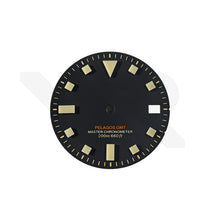 Load image into Gallery viewer, Pelagos Date GMT Thick Lume Indices Dial for Seiko NH34 Mod: Matte Black
