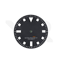 Load image into Gallery viewer, Pelagos Date GMT Thick Lume Indices Dial for NH34 Seiko Mod: Matte Black
