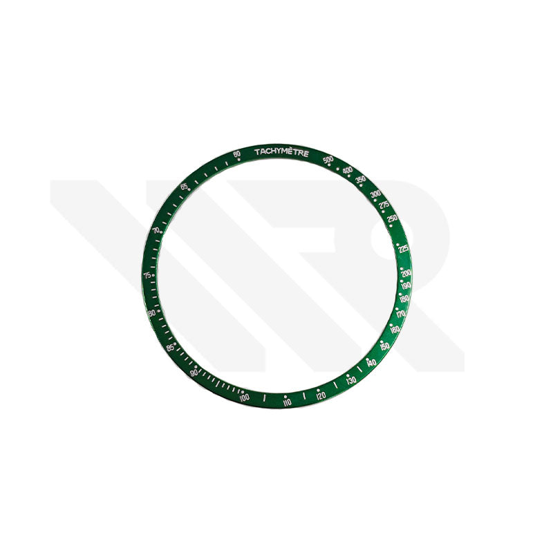 Aluminium Green Bezel Insert for Omega Speedmaster: Silver