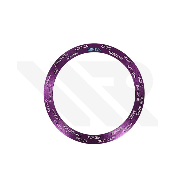 World Time Aluminium Sloped Bezel Insert for SKX007 /SRPD - Purple