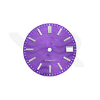 Purple Wavy Sunburst Dial for Seiko Mod: GS Style Silver Indices