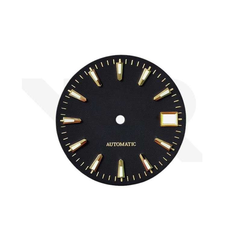 Matte Black GS Dial for Seiko Mod : Gold Indices