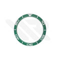 Green Ceramic Sloped 38mm Bezel Insert Compatible with Omega Seamaster: Green-White