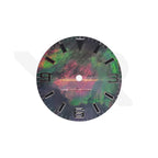 Field Watch Dial for Seiko Mod: Black MOP with Black Luminous Indices