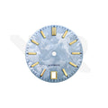 GS Shunbun Style Icy Blue Dial for Seiko Mod: Gold GS Style Indices with 6h Date Window