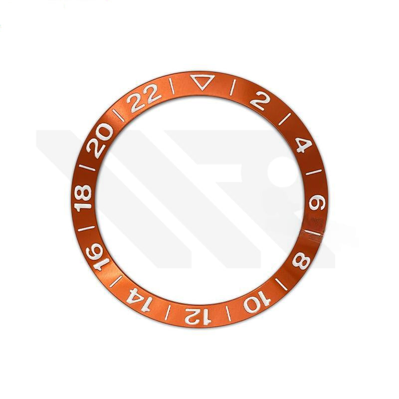 GMT Aluminium Sloped Bezel Insert for SKX/SRPD Seiko Mod - Orange