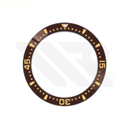 Hydro Style Ceramic Sloped Bezel Insert for SKX/SRPD - Coffee/Gold