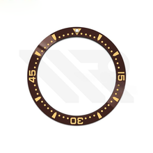 Load image into Gallery viewer, Hydro Style Ceramic Sloped Bezel Insert for SKX/SRPD - Coffee/Gold
