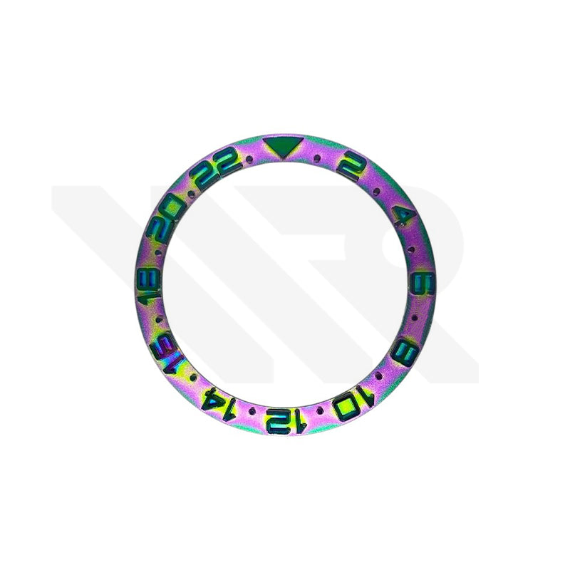 YM Style GMT-24 Ceramic Sloped Bezel Insert for SKX/SRPD: Rainbow