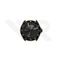 Polished Black SKX 3 O'clock Case Set for Seiko Mod: Black Yellow Dual Time GMT Style