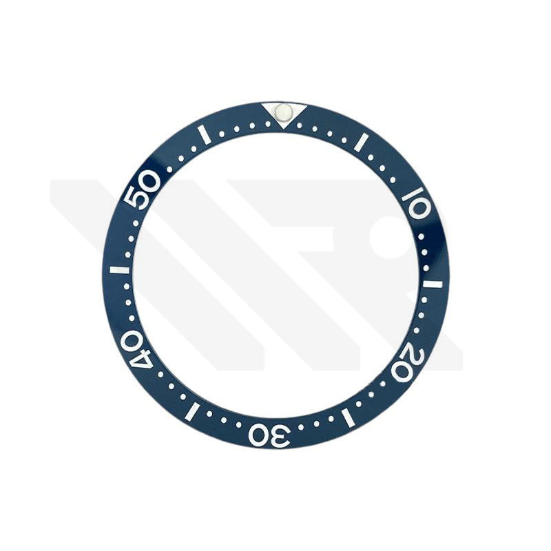 Ceramic Flat Bezel Inserts for SKX013 / SKX015 - Navy/White