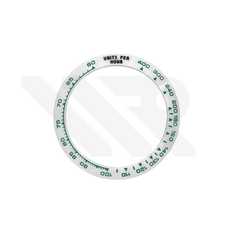 Daytona Style Replacement Ceramic Bezel Insert for 116500: White/Green