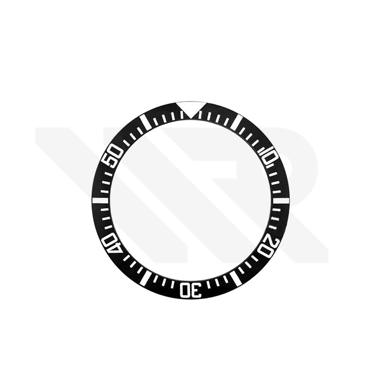 SUB SD Style Ceramic Sloped Bezel Insert for SKX/SRPD: Black/White