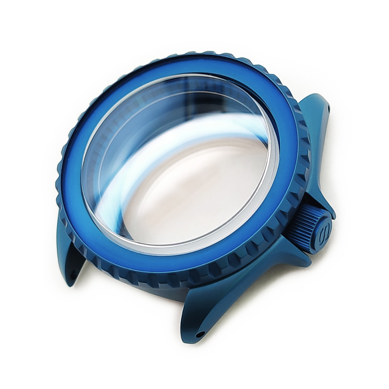 SKX Sandblasted Case Set for Seiko Mod: Blue (3 o'clock)