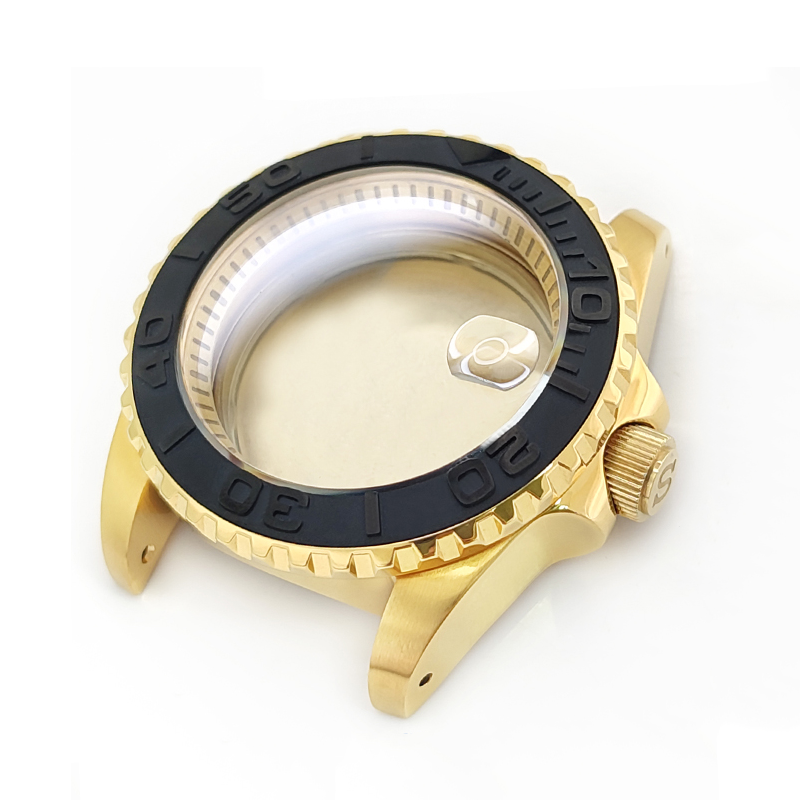 YM Oyster Style Brushed Case Set for Seiko SKX / SRPD Mod: Gold