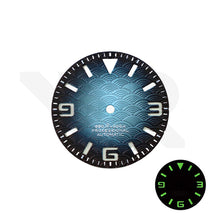 Load image into Gallery viewer, Seigaiha Japanese Wave Dial for Seiko Mod: Fume Icy Blue
