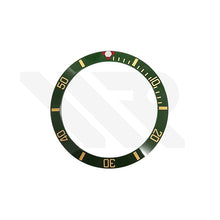 Load image into Gallery viewer, Blackbay Style Ceramic Sloped Bezel Insert for SKX/SRPD: Green/Gold
