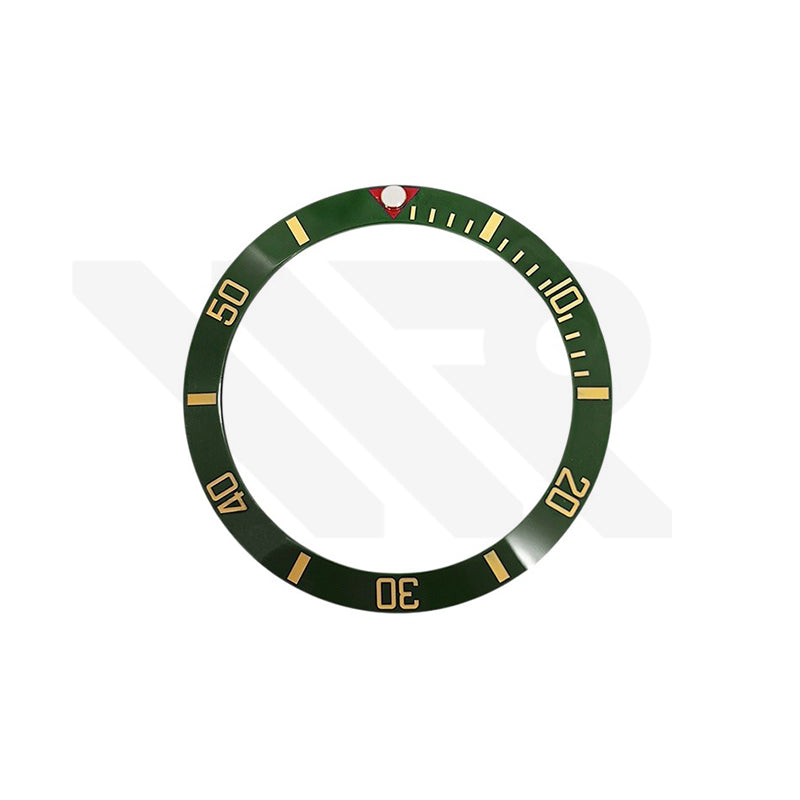 Blackbay Style Ceramic Sloped Bezel Insert for SKX/SRPD: Green/Gold