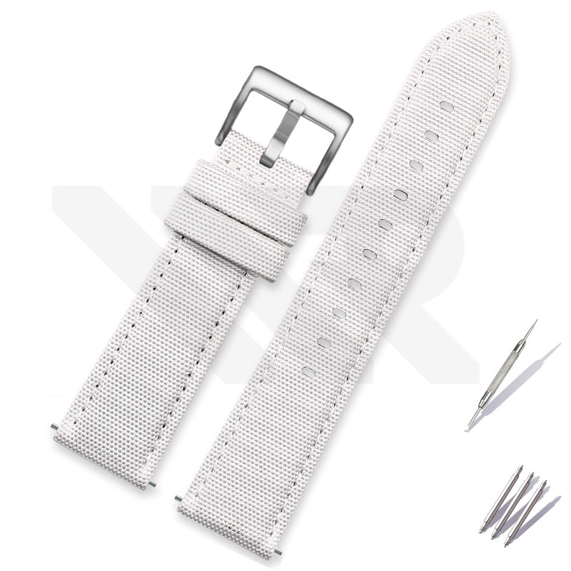 Nylon Diver Strap for Seiko 5 Street Fighter SRPF19K1 / SRPF20K1 - White