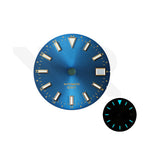 GMT NH34 Sunburst-Zifferblatt für Seiko Mod: Pfauenblau