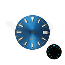 Load image into Gallery viewer, GMT NH34 Sunburst Dial for Seiko Mod: Peacock Blue
