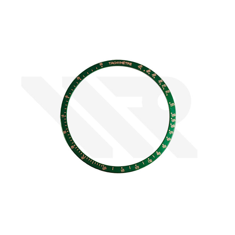 Aluminium Green Bezel Insert for Omega Speedmaster: Rose Gold