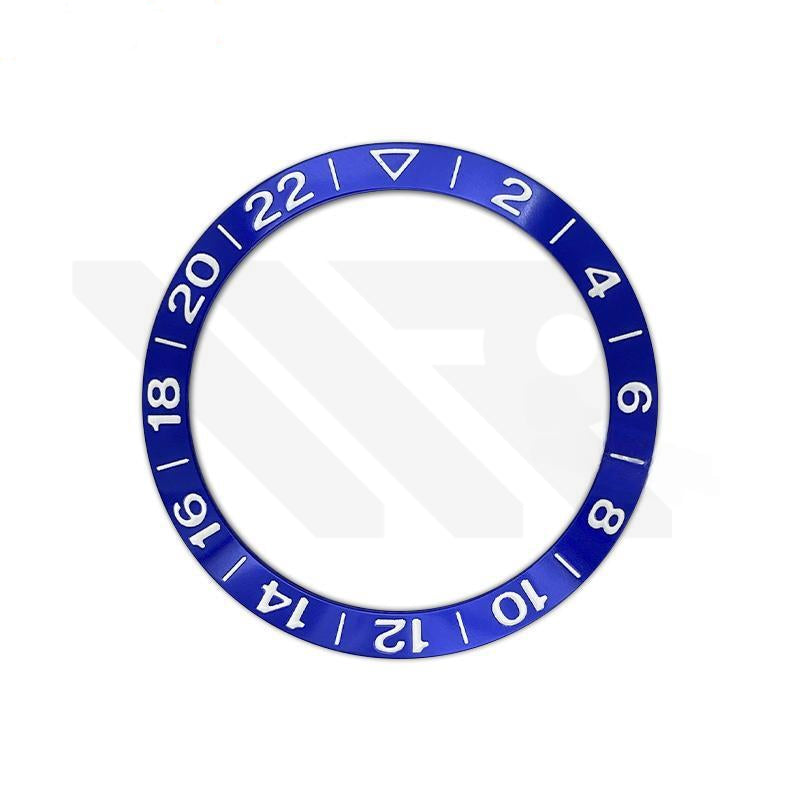 GMT Aluminium Sloped Bezel Insert for SKX/SRPD Seiko Mod - Midnight Blue