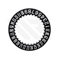 NH35 Date Disc - Numeric (6 O'clock Window)