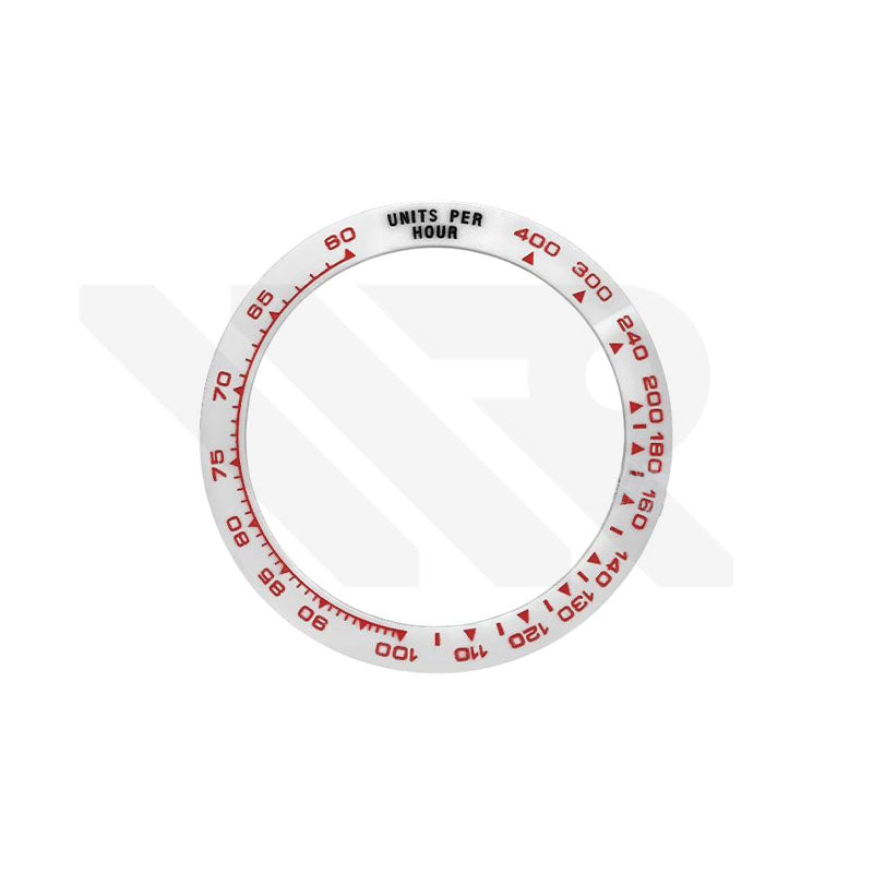 Daytona Style Replacement Ceramic Bezel Insert for 116500: White/Red