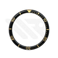 Resin Flat Bezel Insert for SKX/SRPD Seiko Mod: Black-Gold
