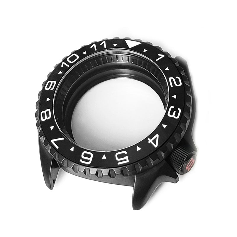 GMT Style Sandblasted Case Set for Seiko SKX / SRPD Mod : Black