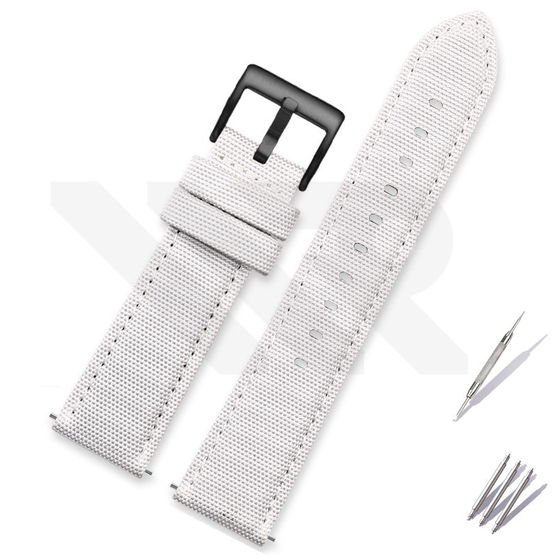 Nylon Diver Strap for Seiko 5 Street Fighter SRPF19K1 / SRPF20K1 - White