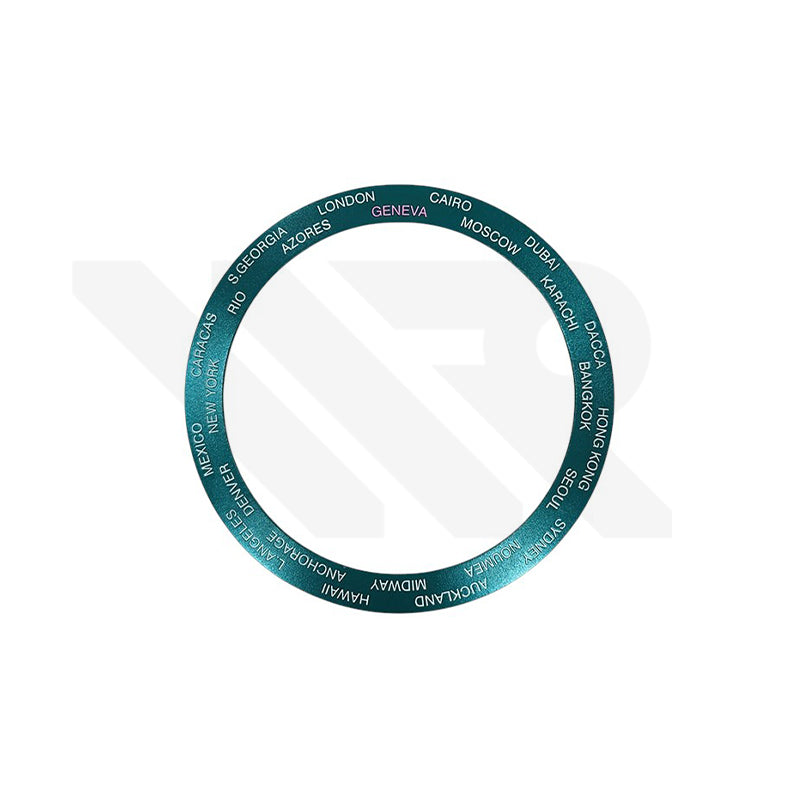 World Time Aluminium Sloped Bezel Insert for SKX007 /SRPD - Emerald