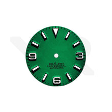 Load image into Gallery viewer, Field Watch Dial for Seiko Mod: Matte Green with Silver 369 Indices
