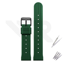 Load image into Gallery viewer, Waffle Silicone Diver Strap - Green
