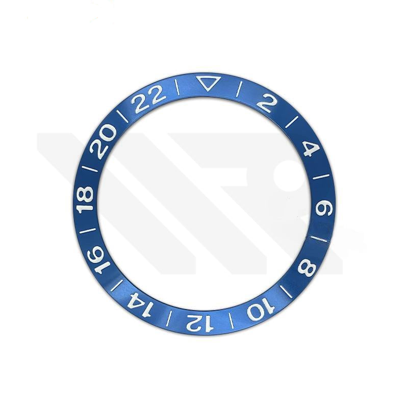GMT Aluminium Sloped Bezel Insert for SKX/SRPD Seiko Mod - Blue