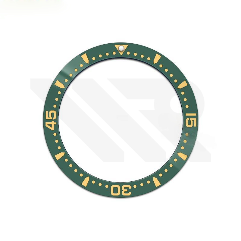 Hydro Style Ceramic Sloped Bezel Insert for SKX/SRPD - Green/Gold