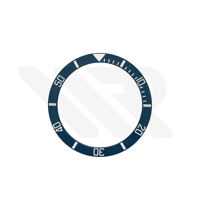 SUB Style Ceramic Sloped Bezel Insert for SKX/SRPD: Navy/White