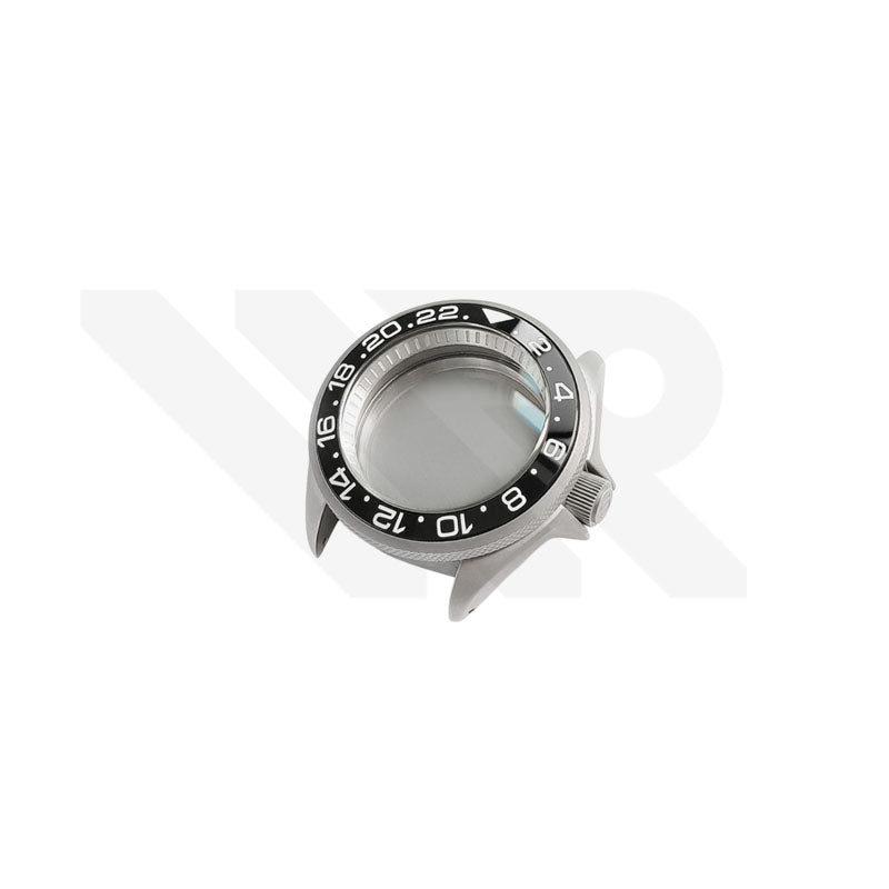 Sandblasted Silver SKX 3 O'clock Case Set for Seiko Mod: GMT Master Style