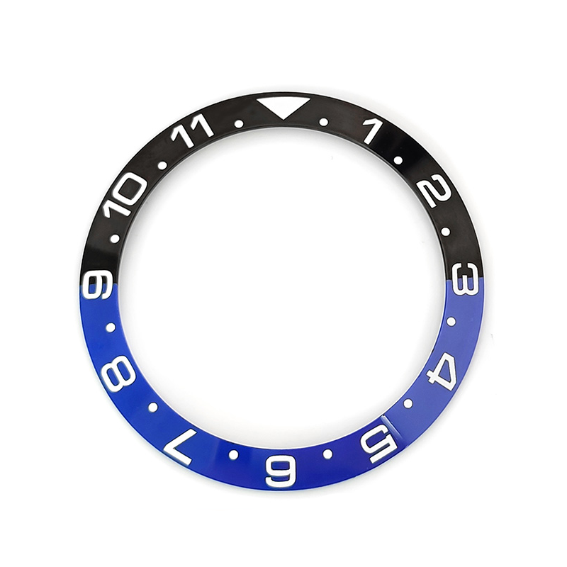 Dual Time Ceramic Sloped Bezel Insert for SKX/SRPD - Black/Blue