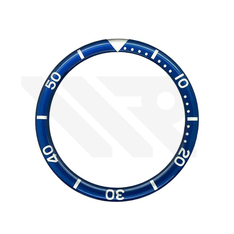 Resin Flat Bezel Insert for SKX/SRPD Seiko Mod: Blue-Silver