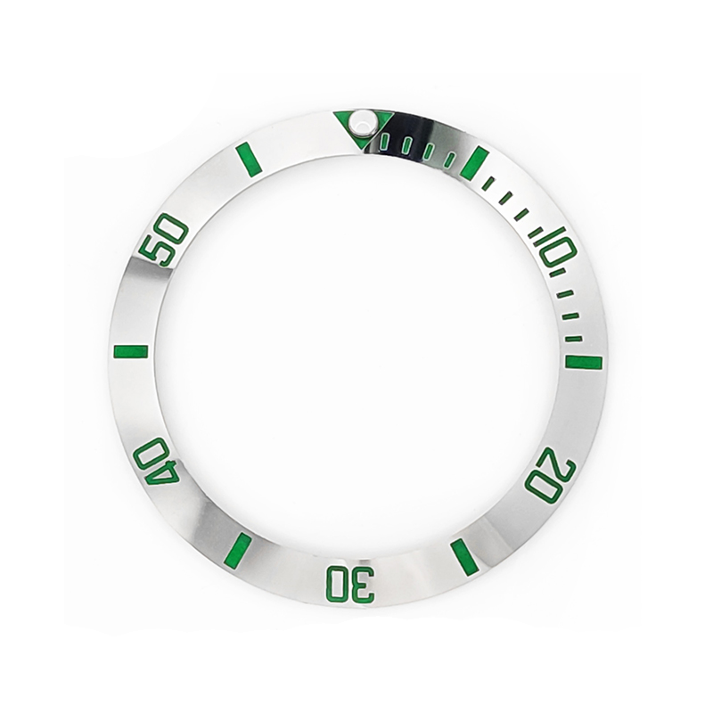 Sub Style Ceramic Sloped Bezel Insert for SKX/SRPD - Silver/Green