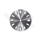 Graues Sonnenschliff-Zifferblatt für Seiko Mod: Silberne Trapezindizes