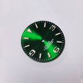 Field Watch Dial for Seiko Mod: Sunburst Green with Silver 369 Indices