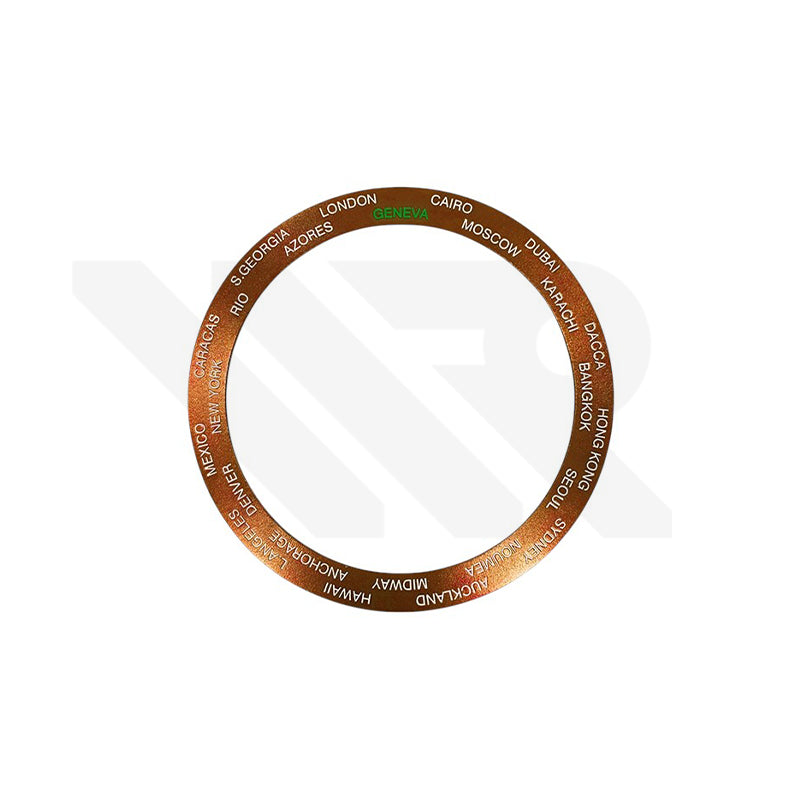 World Time Aluminium Sloped Bezel Insert for SKX007 /SRPD - Copper Brown