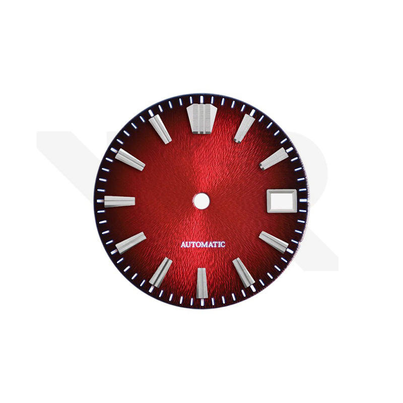 Textured Metallic Sunburst Dial for Seiko Mod: Gradient Red Dial GS Indices