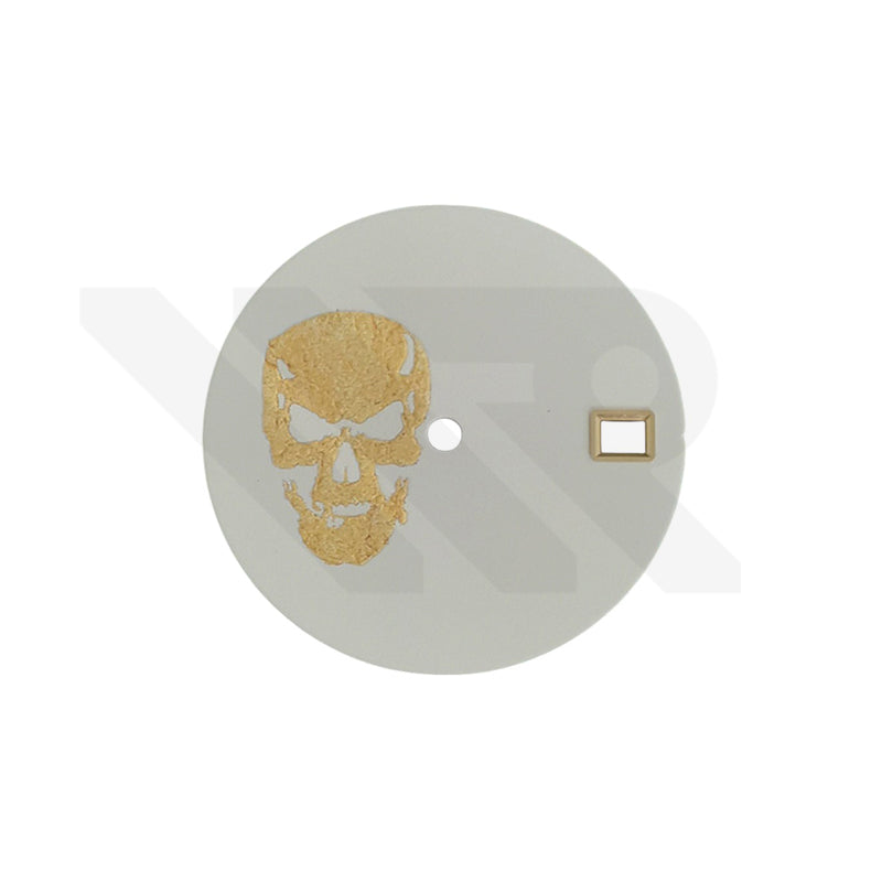 Mattes weißes Zifferblatt der Skull-Serie für Seiko Mod